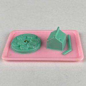 Barbie Pink Rectangular Food Meal Tray Kids Toy Playset Accessory